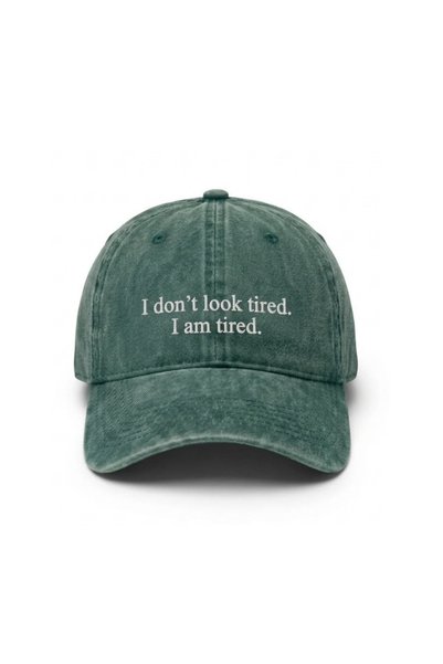 Tresore I Don'T Look Tired, I'M Tired Embroidered Cotton Fabric Washable Hat ...