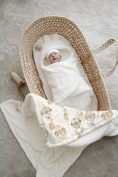 Tuğba Kuğu Plush Swaddle and Double Face Blanket - Skyward Dream