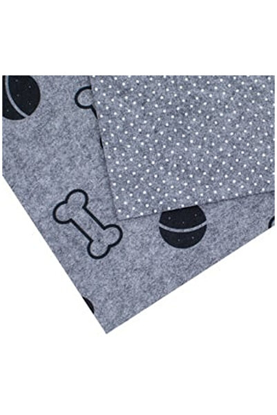 OEM Covoras Gri cu Model Labute pentru Caini 70x50cm