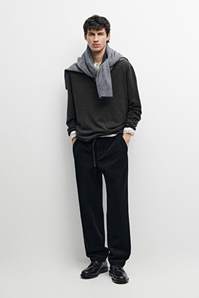 Massimo Dutti Fitilli kadife jogger pantolon