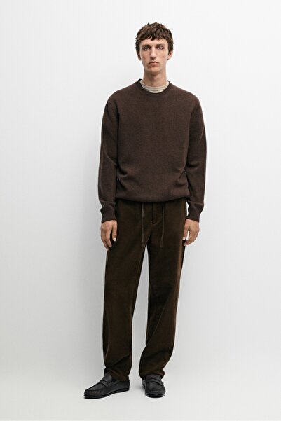 Massimo Dutti Fitilli kadife jogger pantolon