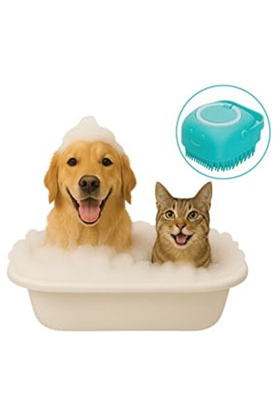 OEM Perie de Baie cu Recipient Trucoaz pentru Sampon pentru Animale de Compan...
