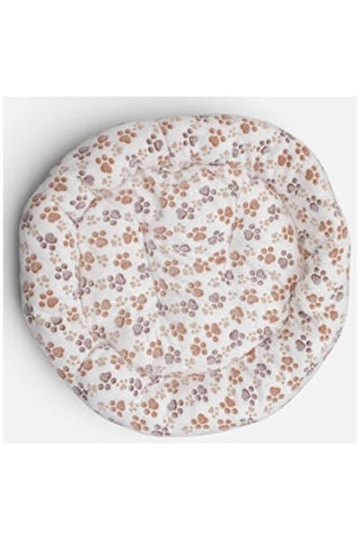 OEM Culcus Rotund Gri cu Model Oase pentru Caini Ø80x13cm