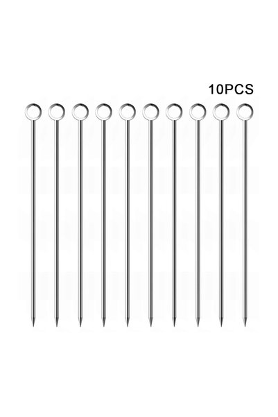 Choice 10pcs G Cocktail Picks Appetizer Stainless Steel Skewers For Toothpick...