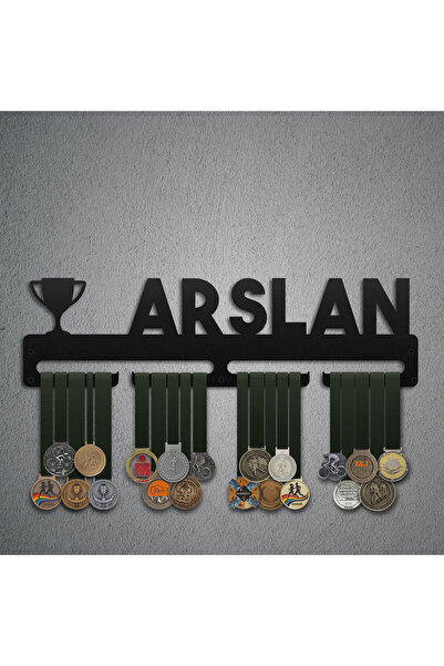 Bafidica Kişiselleştirilebilir Kupa Tasarımlı Madalya Askısı - Siyah 1 Askılı...
