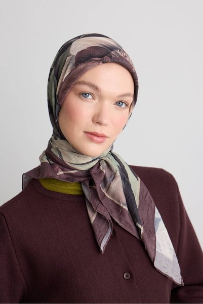 Modakaşmir وشاح من الخيزران بنمط حديقة سيبيا
