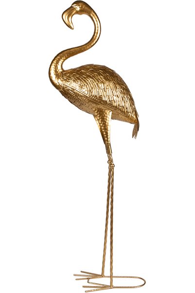 Herdekora Dekoratif Obje Metal Flamingo Gold 40x90 Cm.