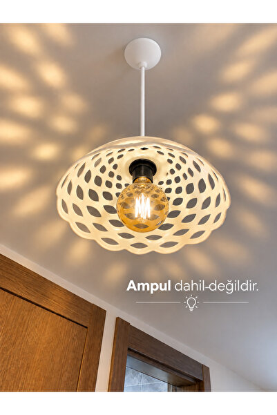 KRKSTORE Modern Görünümlü Şık Tekli Beyaz Sarkıt Salon, Mutfak, Oturma Odası,...