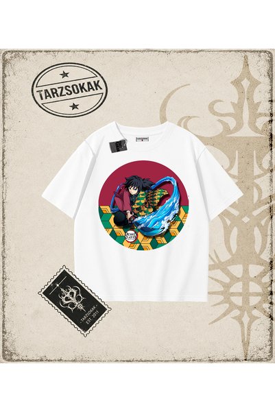 Tarzsokak Demon Slayer Anime Printed Oversize Unisex T-Shirt