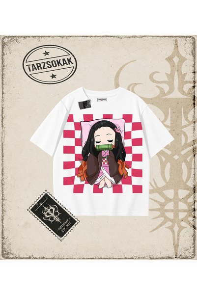 Tarzsokak Demon Slayer Anime Printed Oversize Unisex T-Shirt