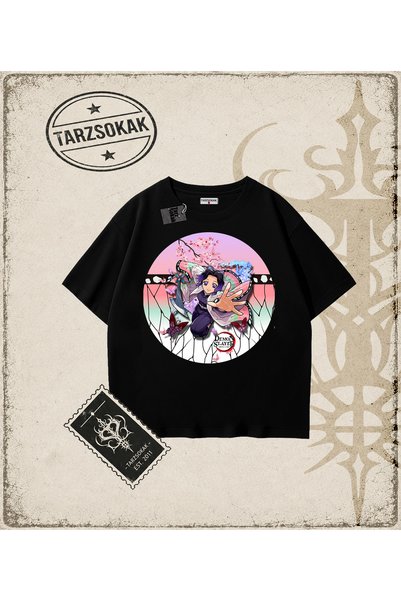 Tarzsokak Demon Slayer Anime Printed Oversize Unisex T-Shirt