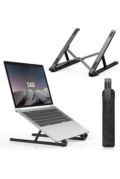 Saiji X2 Taşıma Çantalı Alüminyum Notebook Laptop Standı Siyah