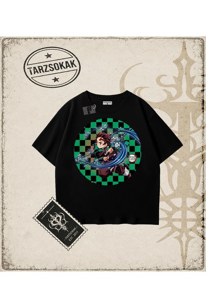 Tarzsokak Demon Slayer Anime Printed Oversize Unisex T-Shirt
