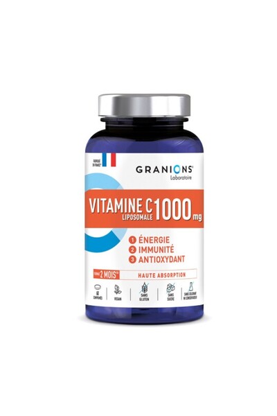 Granions Vitamina C Lipozomală 1000 mg Granions, absorbție optimizată, 60 tab...