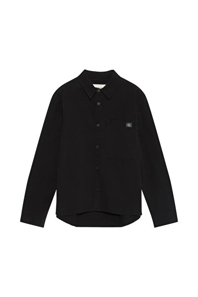 Calvin Klein LS MATTY CANVAS SHIR, UB1 Siyah Erkek Gömlek