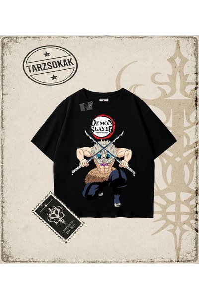 Tarzsokak Demon Slayer Anime Printed Oversize Unisex T-Shirt