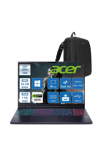 ACER Predator Helios Neo 16S Ultra 9 275HX 32GB 1TB SSD RTX5070 8GB 115W Win ...