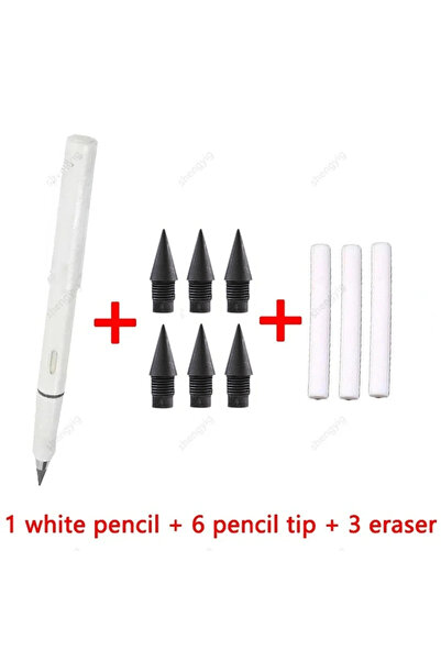 Choice B 10 Pcs/Set Unlimited Eternal new Pencil No Ink Writing Magic Pencil ...
