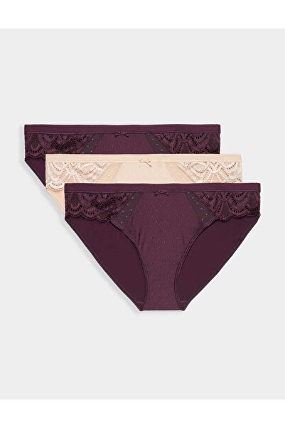 Marks & Spencer 3'lü Dantelli Bikini Külot Seti
