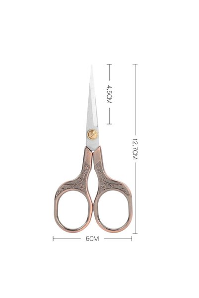 Choice Red copper Kawaii Titanium Color Scissors Vintage Stainless Carved Cut...