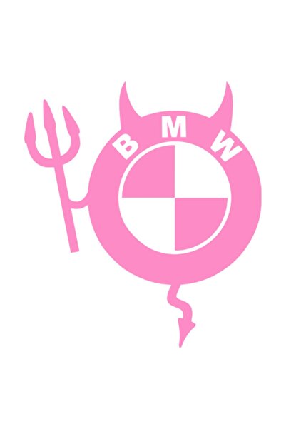 OEM Autocolant auto  "bmw devil ", 10cm, Roz