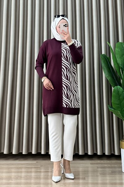 ALYA Lilac Tunic Sweater