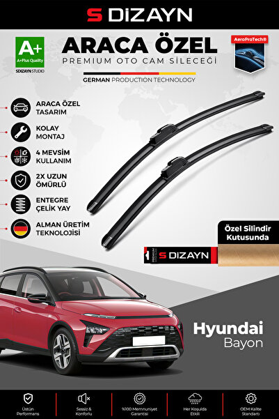 S Dizayn S-Dizayn Hyundai Bayon Ön Cam Silecek Seti 2021 Üzeri Premium Araca ...
