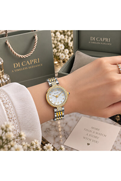 Generic Brand ساعة DI CAPRI نسائية ثنائية اللون LOOSTER TIME