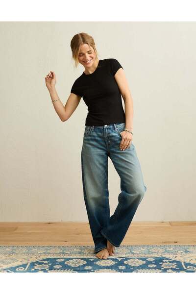 AMERICAN EAGLE تي شيرت AE Hey Baby Waffle