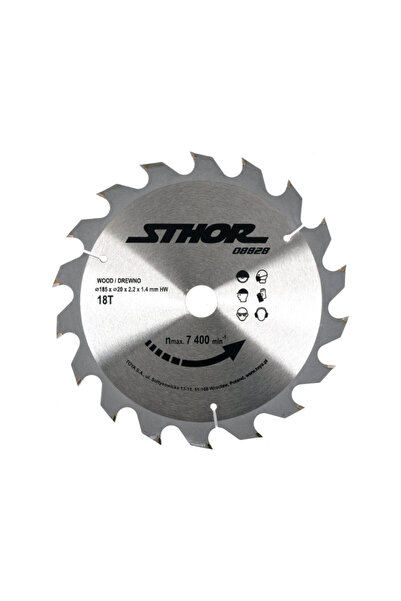 Sthor Pânză de ferăstrău circular pentru lemn 185 x 20 x 2.2 mm T18