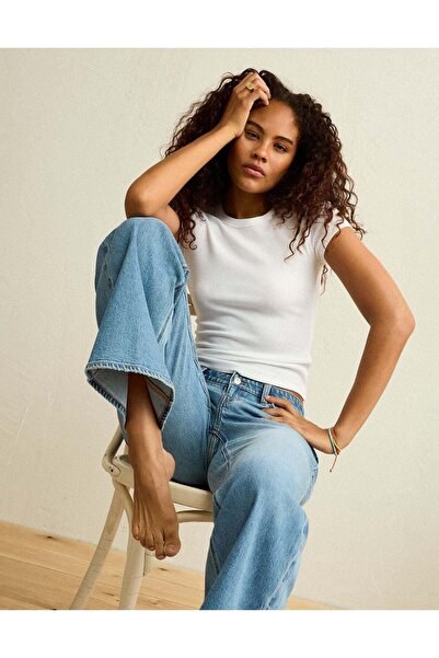 AMERICAN EAGLE تي شيرت AE Hey Baby Waffle