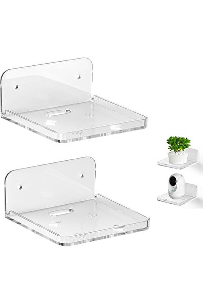 bolivia's 2-Pack Acrylic Floating Shelves for Wall, Minimalist Style Clear Ac...