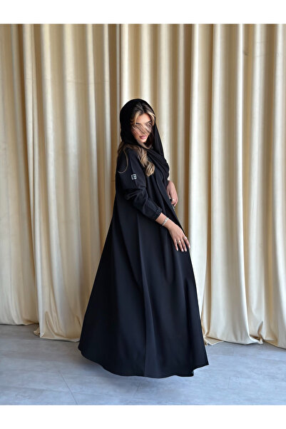 OLGA-ABAYA Abaya from Allga, Crepe Fabric, with Embroidery and Crystal Work, ...