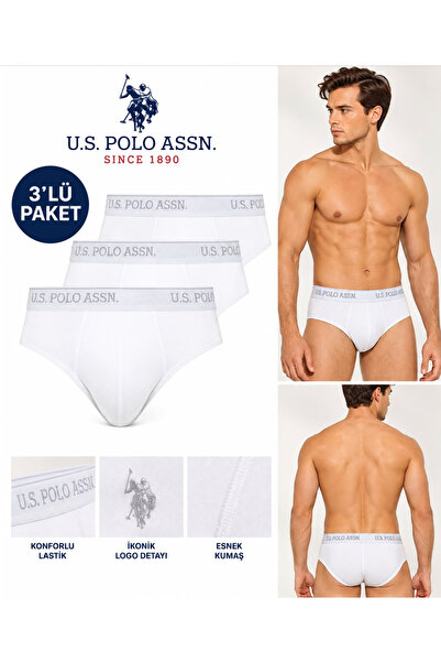 U.S. Polo Assn. Men'S, 100% Cotton, 3 Pieces of Slips (Boxed)