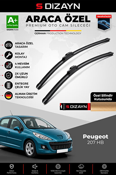 S Dizayn S-Dizayn Peugeot 207 HB Ön Cam Silecek Seti 2012-2015 Premium Araca ...
