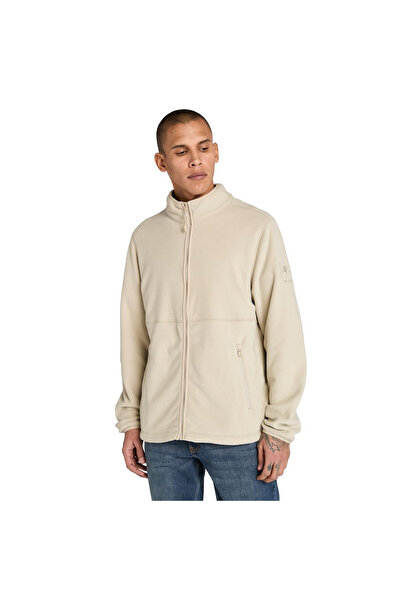 Timberland Fleece Men's Beige Stand Collar Jacket