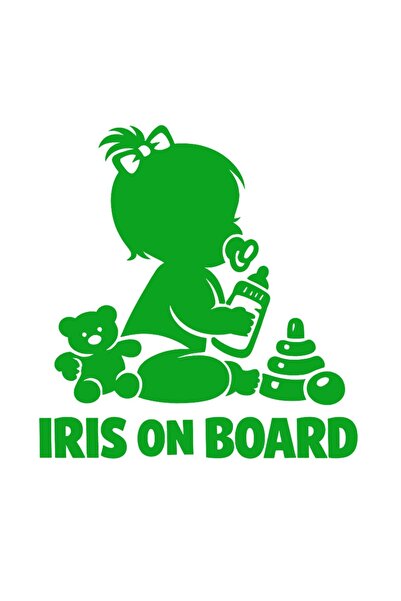 OEM Autocolant auto  "Iris la bord ", 10cm, Verde