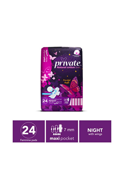 PRİVATE Maxi Night With Wings 24 Pads