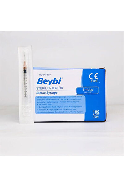 Beybi 1cc Enjektör 26G 100 Adet (1 Kutu)
