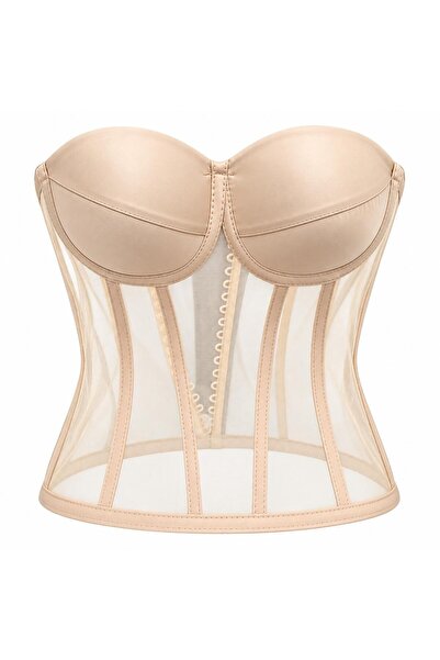 Generic Brand CORSET CU CUPE PREFORMATE SI BALENE - BEJ 42