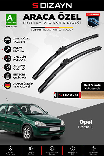 S Dizayn S-Dizayn Opel Corsa C Ön Cam Silecek Seti 2000-2006 Premium Araca Öz...