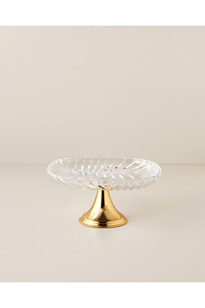 English Home Lumin Cam Kek Standı 24,5x24,5 cm Gold
