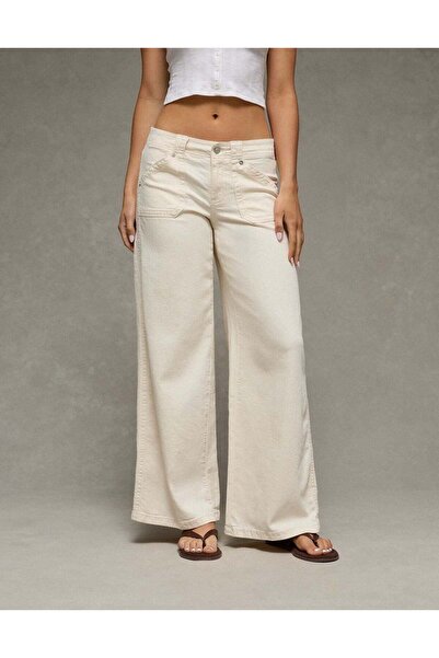 AMERICAN EAGLE بنطلون AE واسع الساقين بخصر منخفض