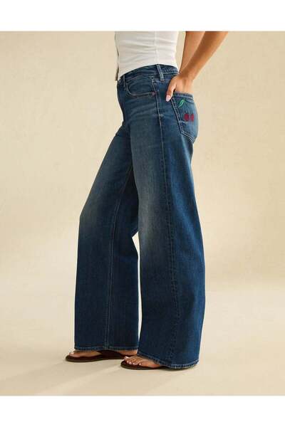 AMERICAN EAGLE AE Dreamy Drape Super High-Waisted Baggy Wide-Leg Jean