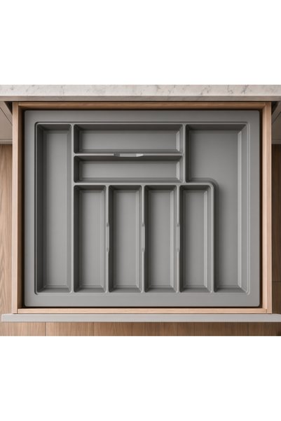 GörSeç 55*49 cm Elit Modern Gri Mutfak Düzenleyici (50*40) a kadar kesebilirsiniz. Çekmece İçi Organizer Dolap Içi Organizer Çekmece İçi Kaşıklık Kepçelik