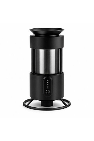 FOXMAG24 Portable Electric Coffee and Spice Grinder, Black-Stainless Steel