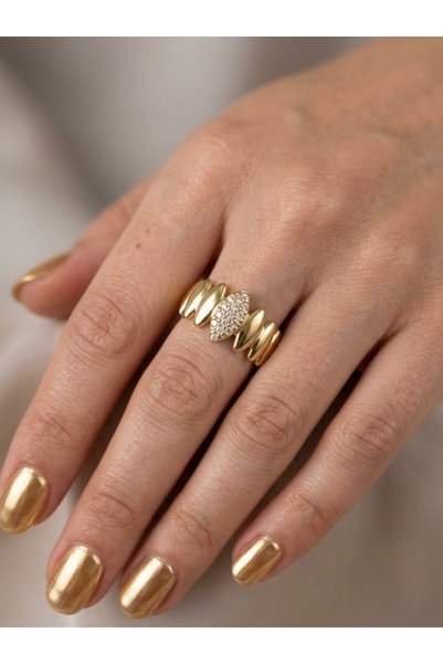 Orelia Takı Zircon Stone 15 Number Steel Ring