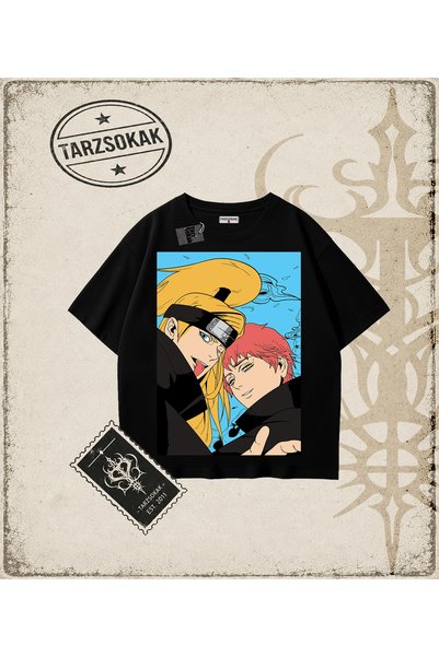 Tarzsokak Naruto Anime Printed Oversize Unisex T-Shirt