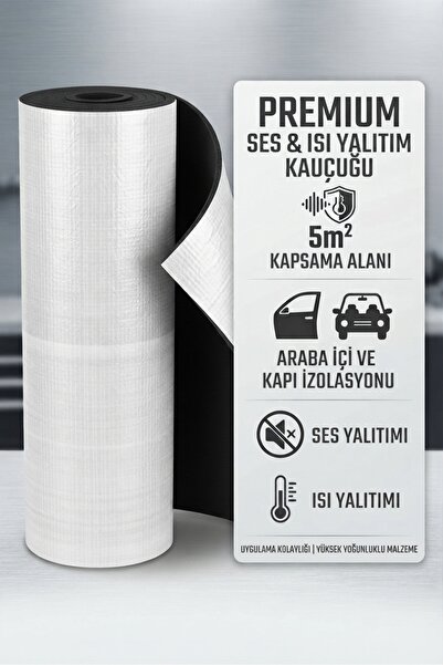 TÜRKELİ 5 M2 Ve 9 Mm Kalınlık Oto Ses Yalıtımı Sünger Top Halinde Satılır