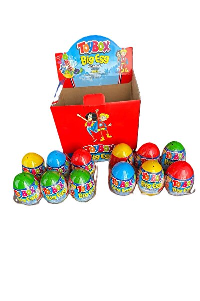 Toybox Büyük Yumurta Lolipop,Sakız Big Egg Süpriz Oyuncak 12,Lİ
